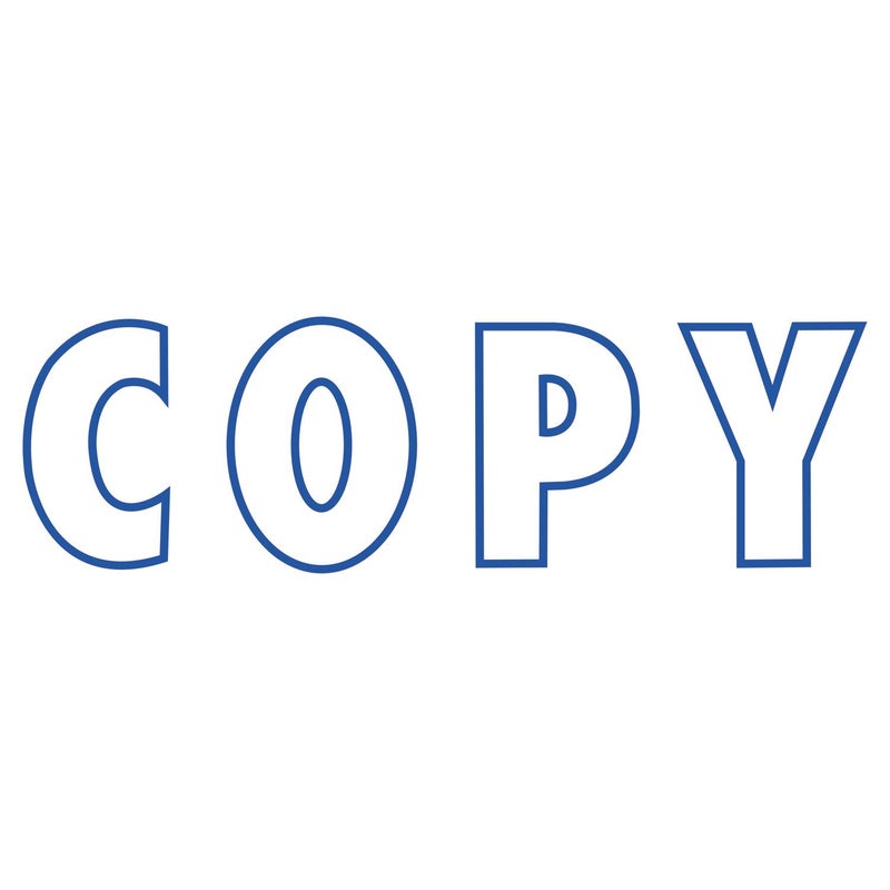 2000 Plus Green Line Self-Inking Message Stamp, Copy, 80% Recycled, 1 1/2" x 9/16" Impression, Blue Ink (098367) - Image 2